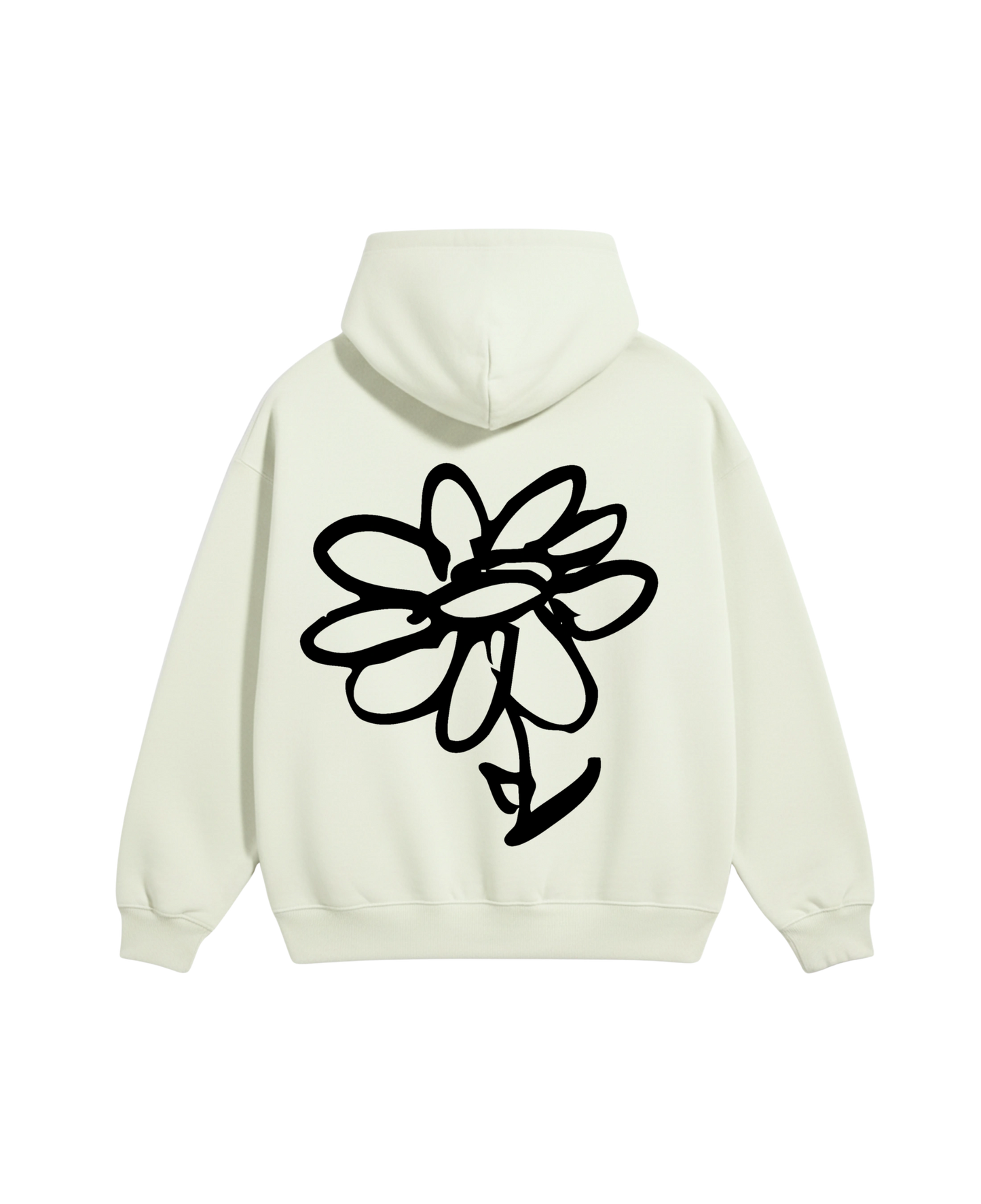 no flowers: Cream Heavy-Duty Hoodie
