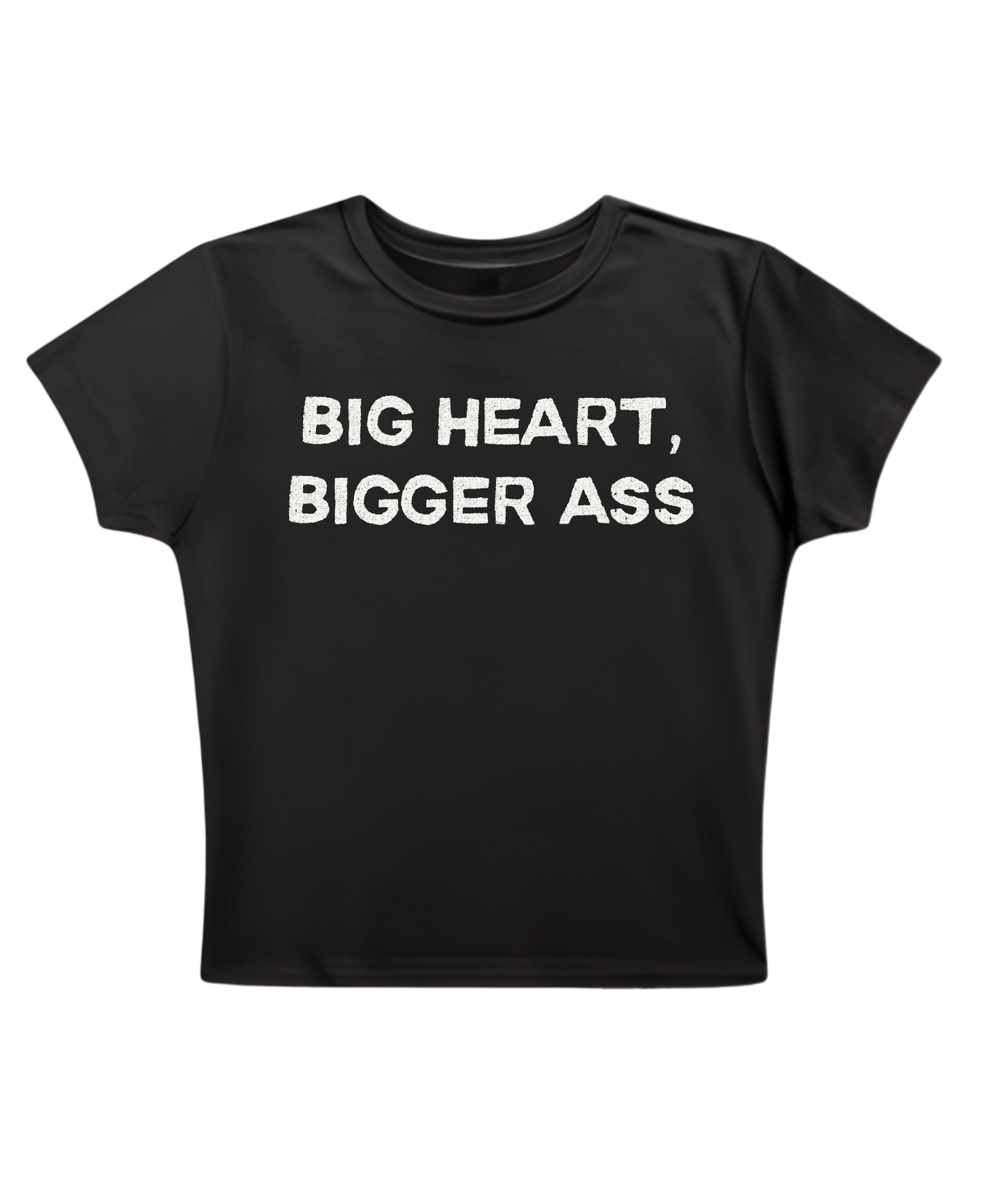 BIG HEART, BIGGER ASS BABY TEE (BLACK)