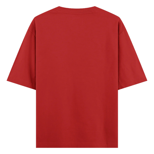 HOT GIRL CLUB - Red Oversized Tee 100% French Terry