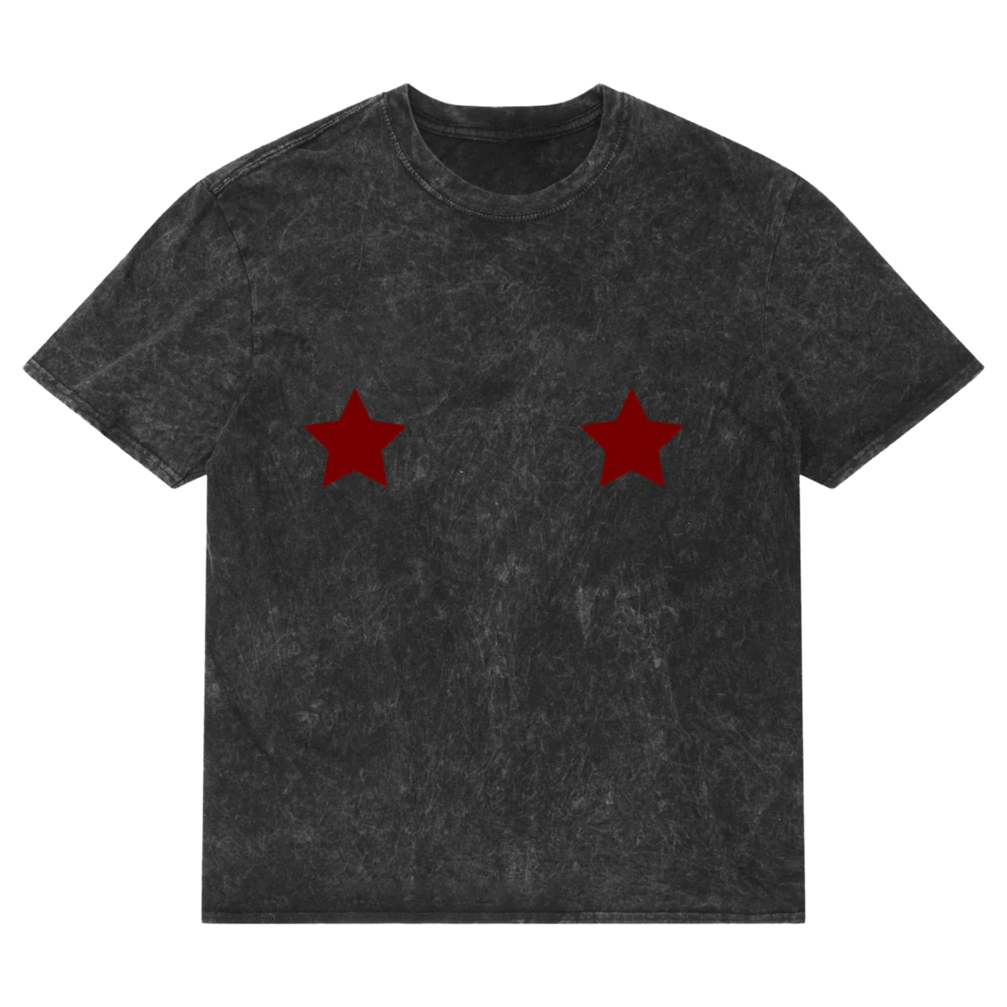 Red Star - Black Acid Wash Oversized Tee