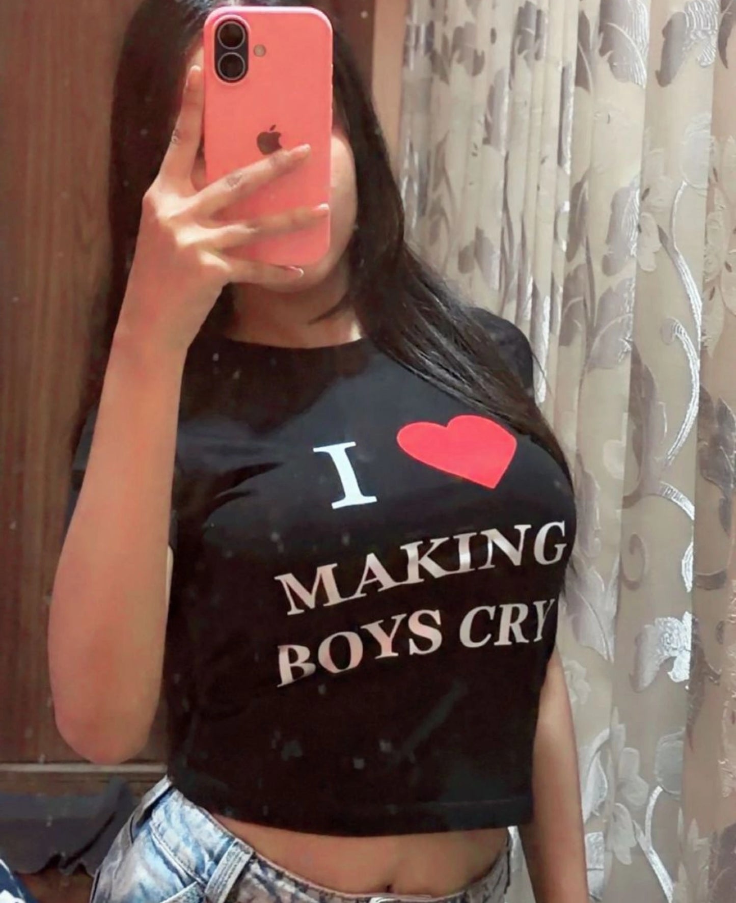 I love making boys cry - Black Baby Tee
