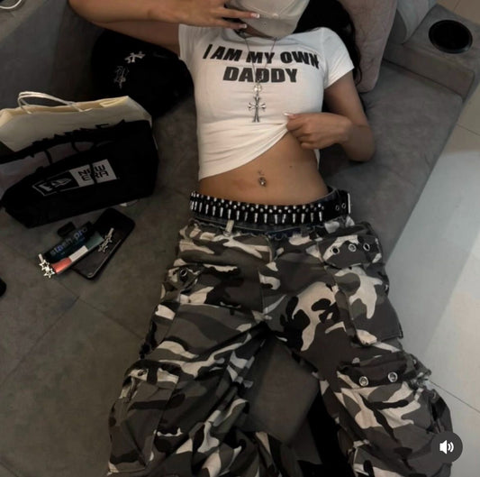 i am my own daddy - White Baby Tee