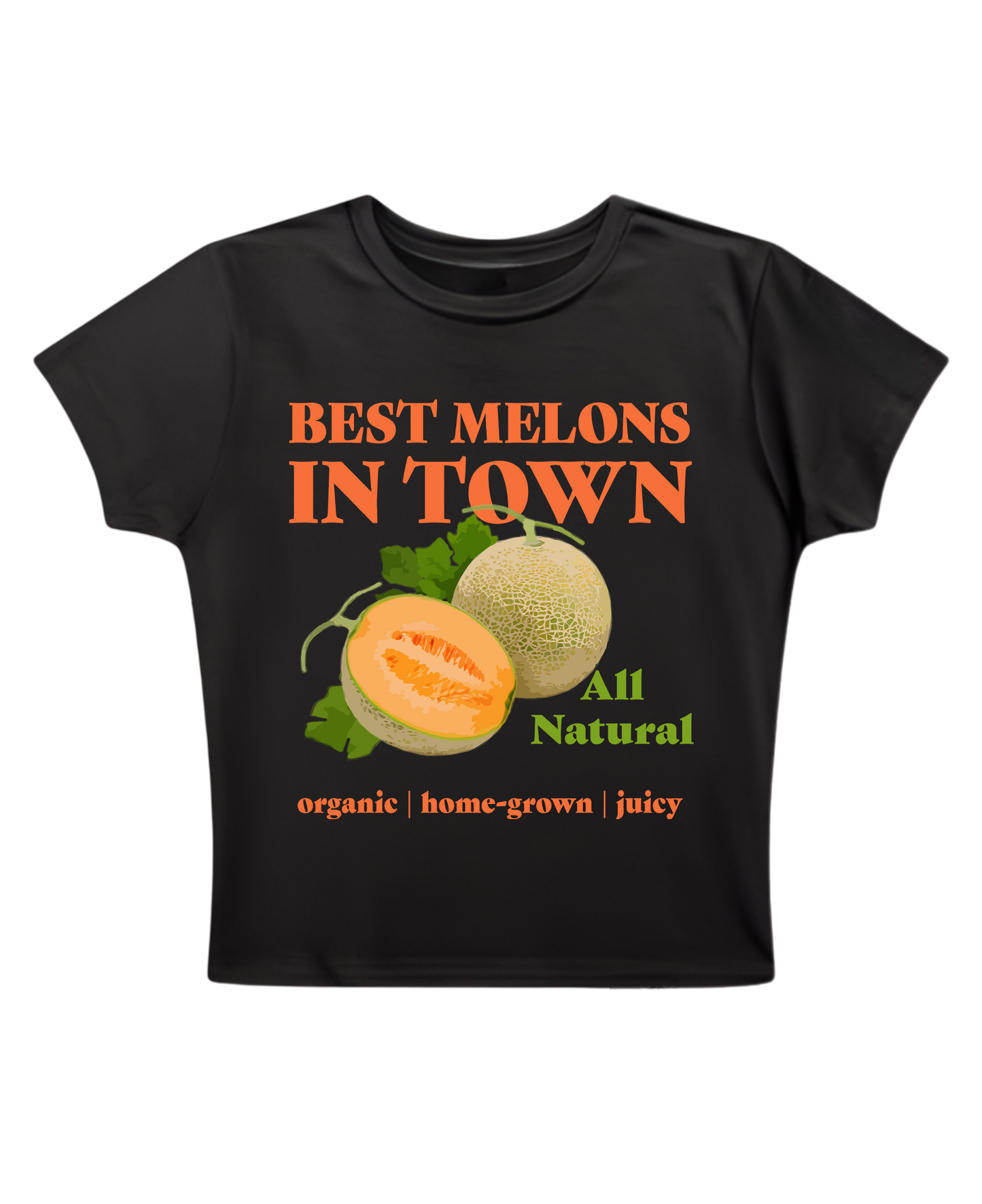 Best Melons In Town - Black Baby Tee