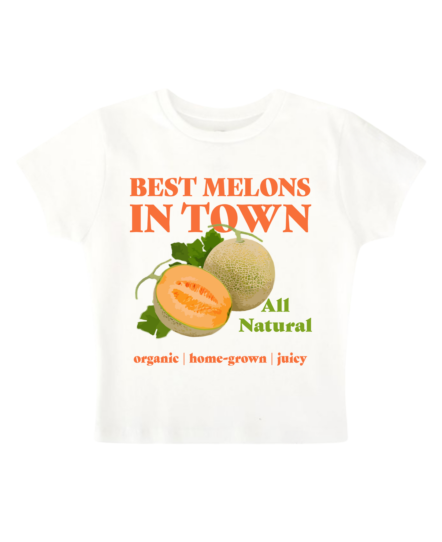 Best Melons In Town - White Baby Tee