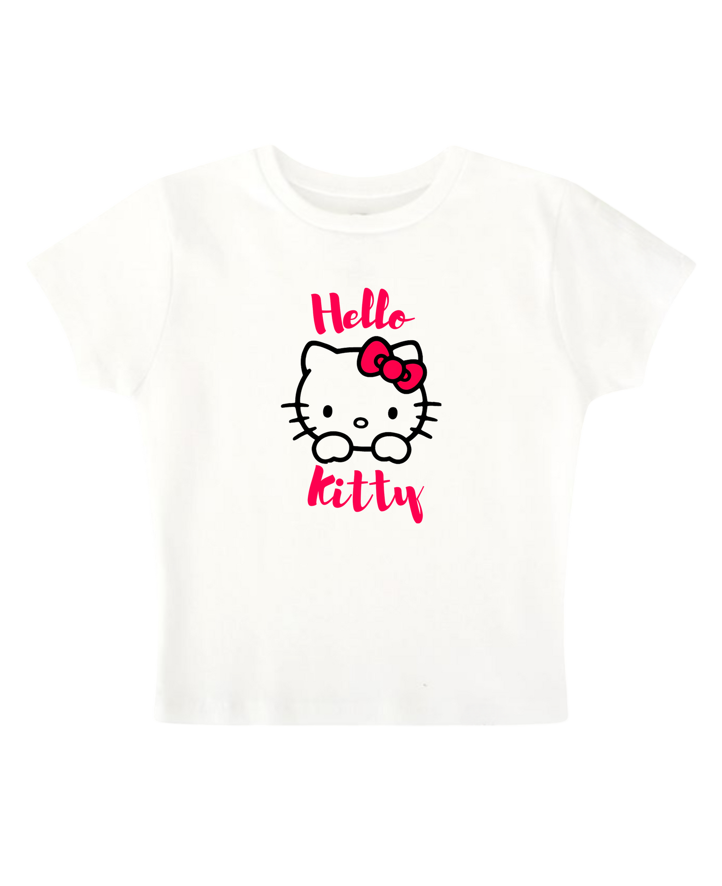 Hello Kitty Logo - White Baby Tee