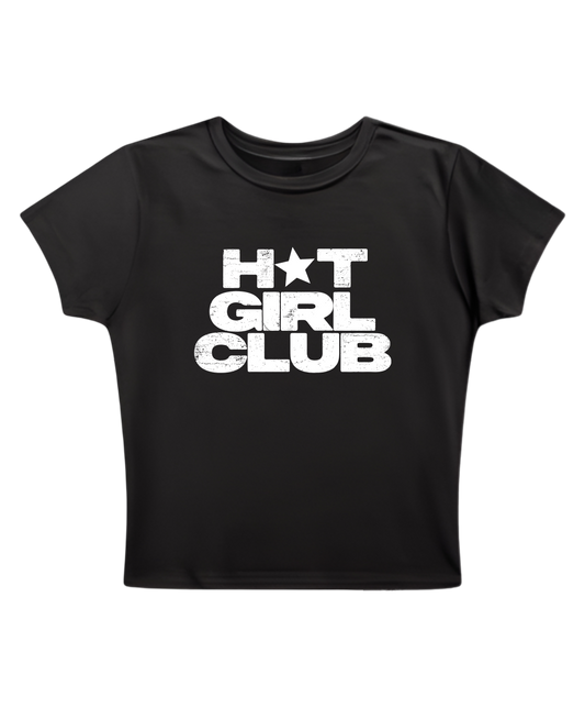HOT GIRL CLUB - Black Baby Tee