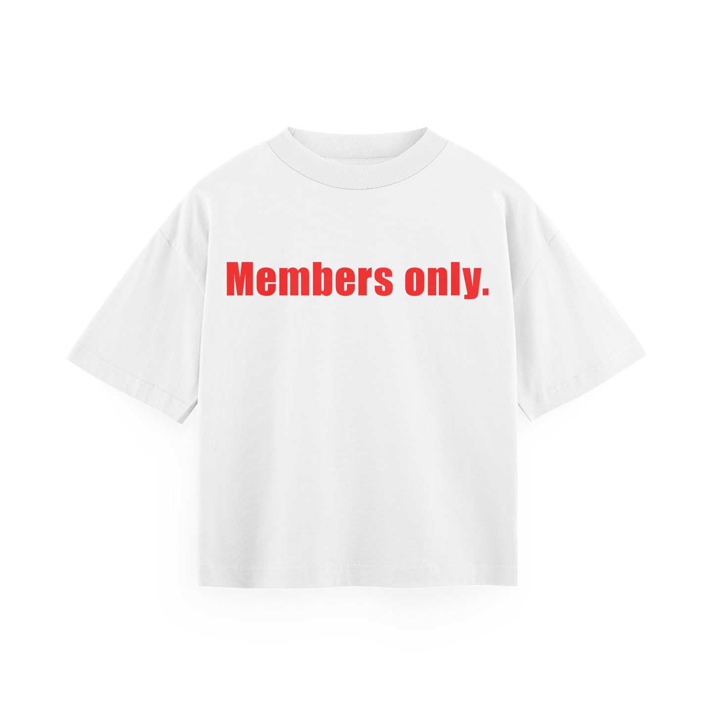 Members only - White Oversized Tee