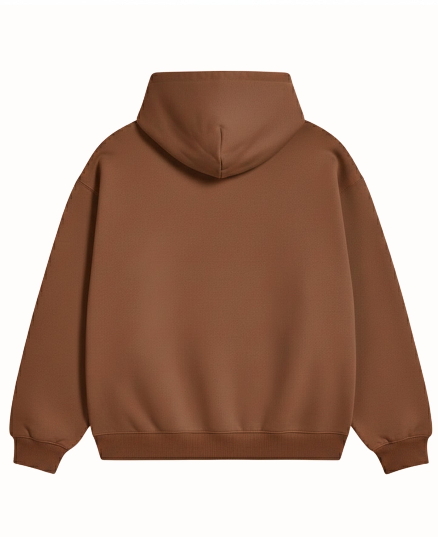 Mocha Brown Oversized Hoodie Back Design