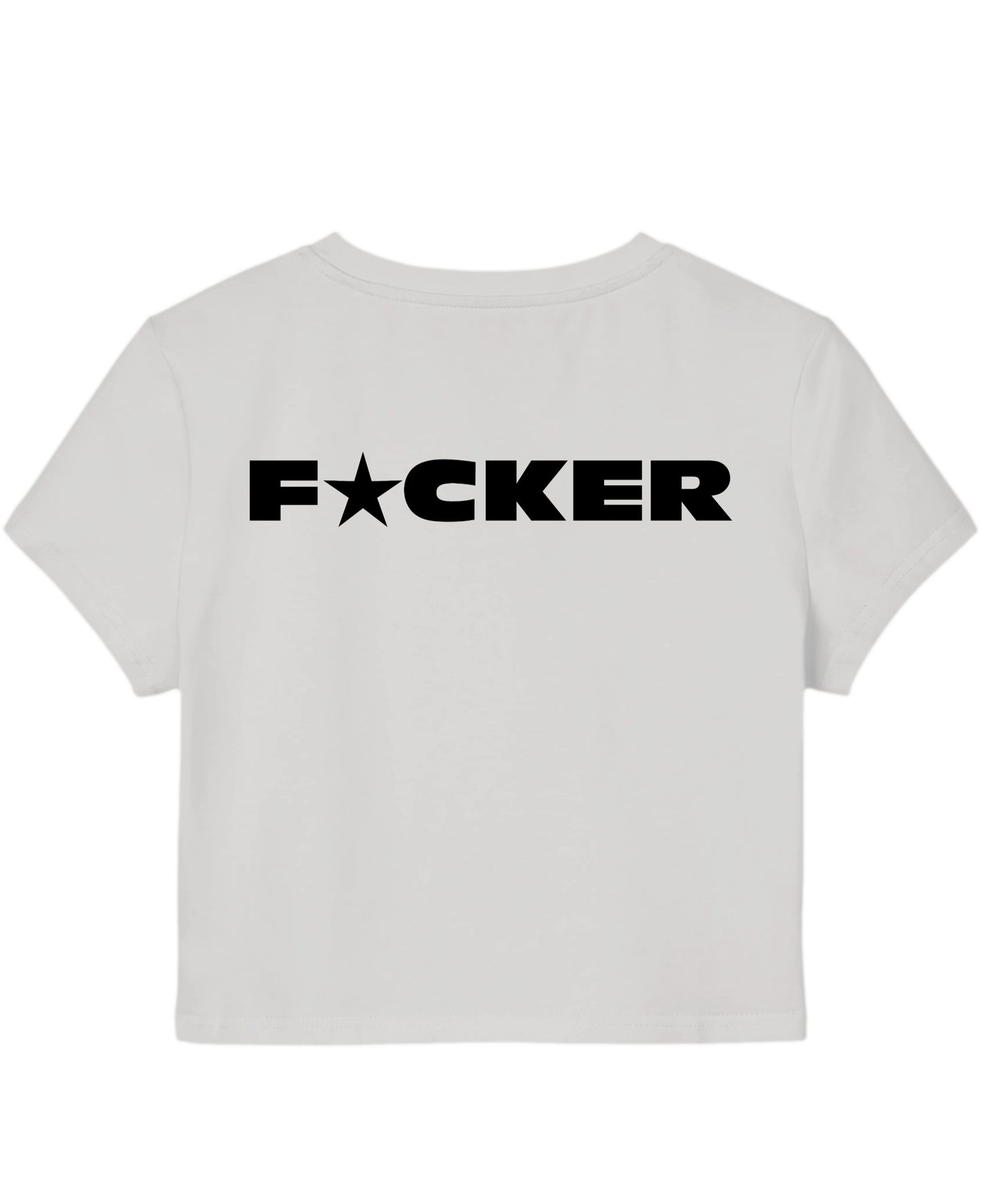 White Baby Tee Back Design