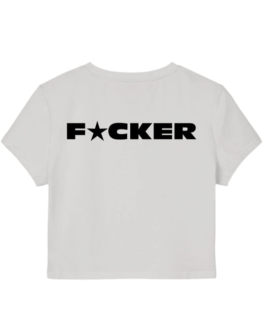 White Baby Tee Back Design