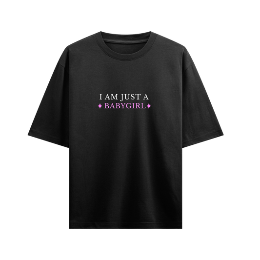 JUST A BABYGIRL OVERSIZED TEE (BLACK)