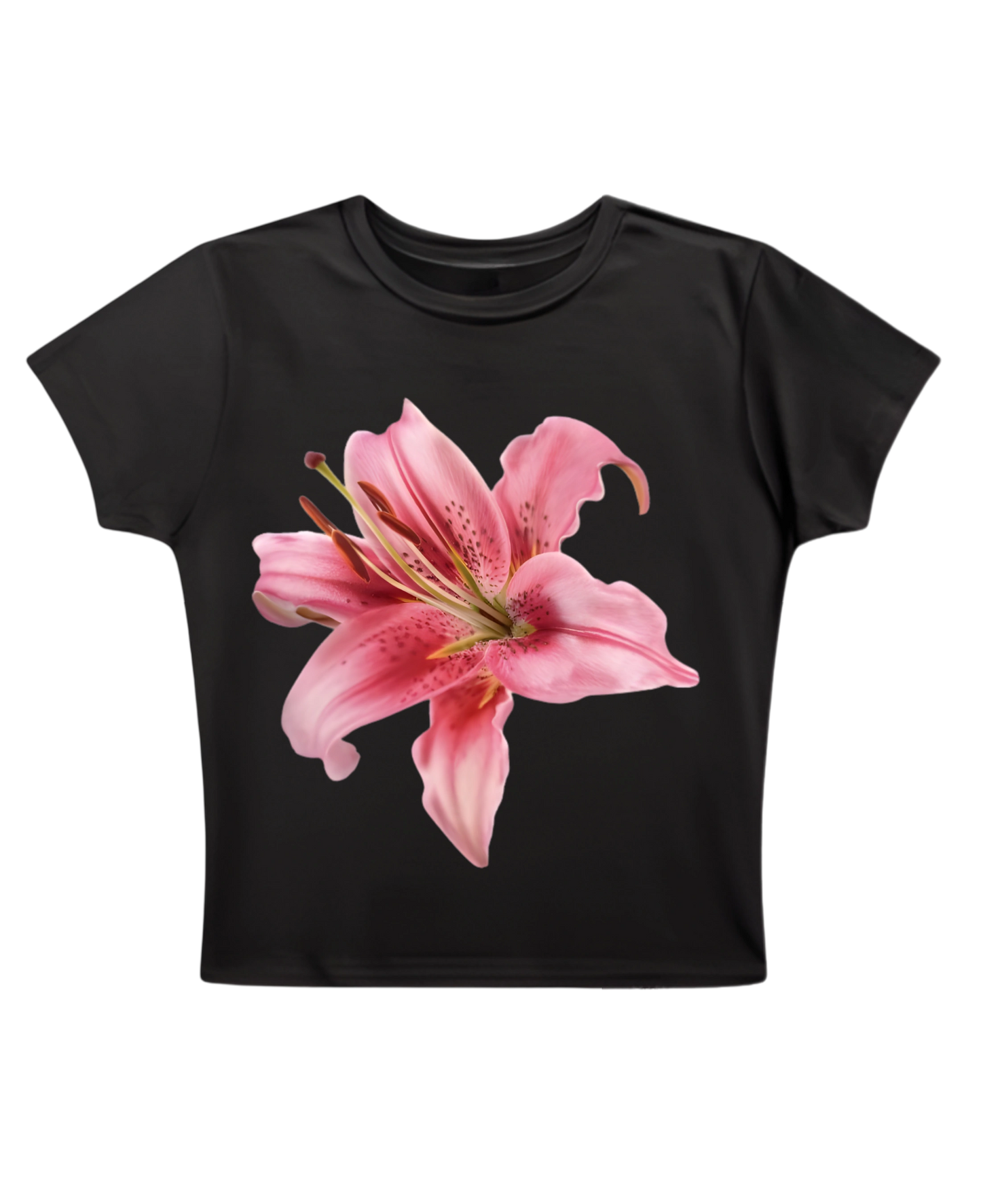 Floral Print Baby Tee (black)