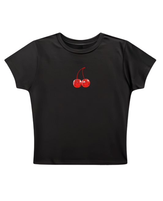 Cherries Baby Tee (black)