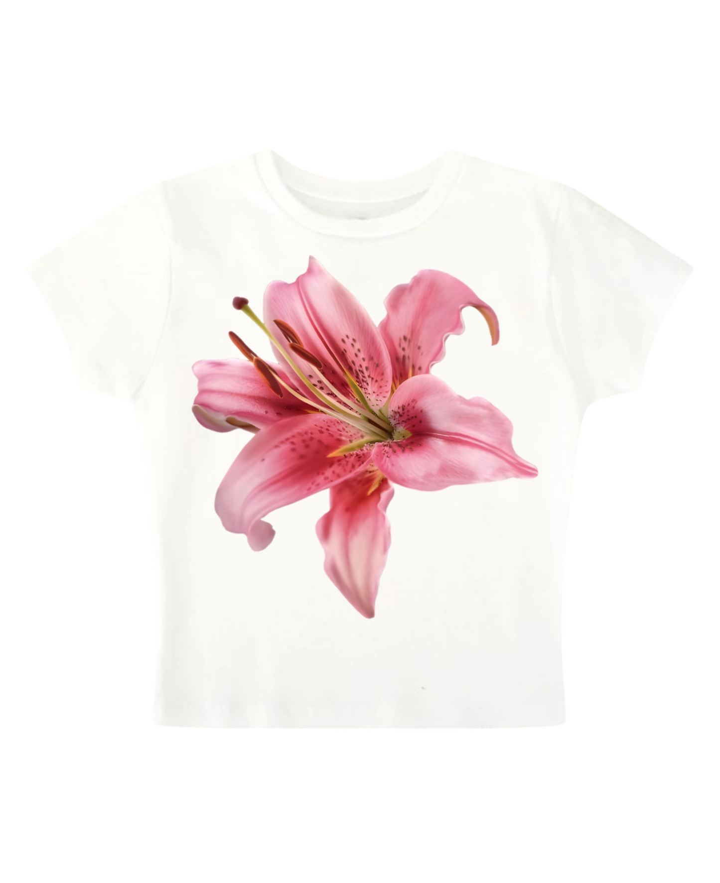 Floral Print Baby Tee (white)