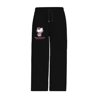 REAL MEN LOVE HELLO KITTY PANTS (BLACK)