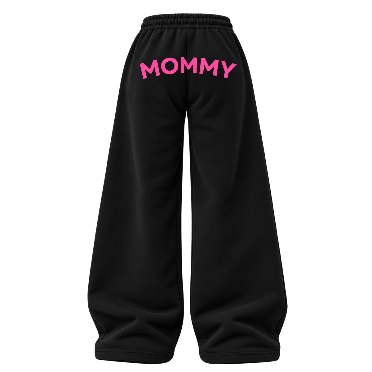 MOMMY BLACK SWEATPANTS: PINK 2.0