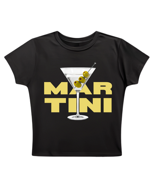 Martini Baby Tee (Black)