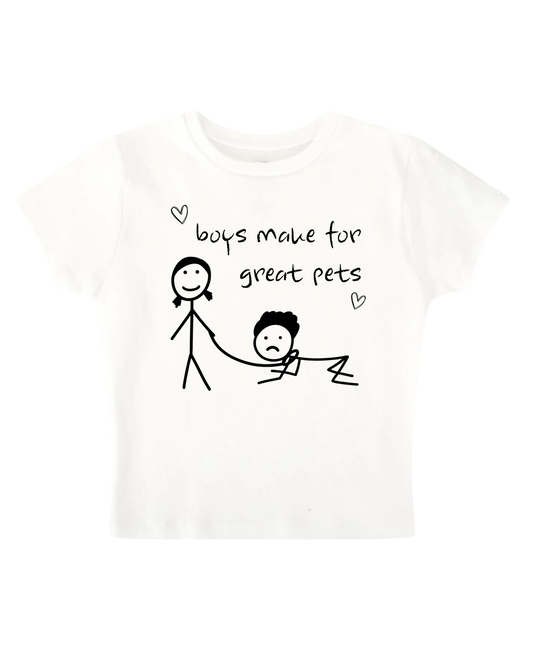 boys make for great pets Baby Tee (white)