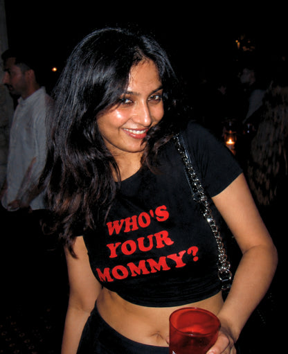 WHO'S YOUR MOMMY BABY TEE (BLACK)