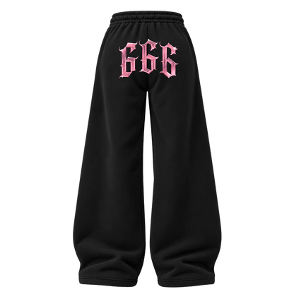 666 BLACK SWEATPANTS