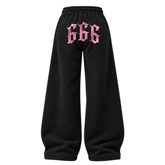 666 BLACK SWEATPANTS