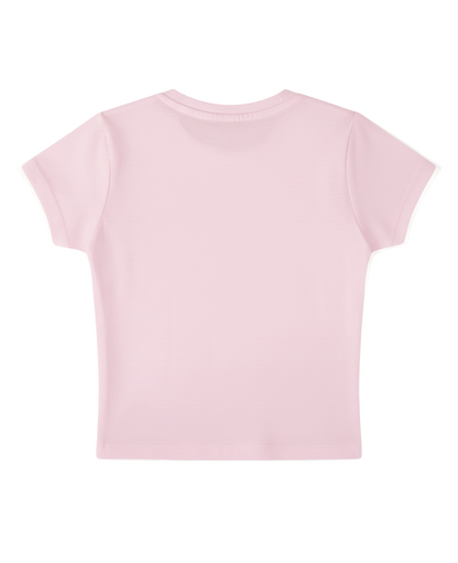 big heart, bigger tits - Pink Baby Tee