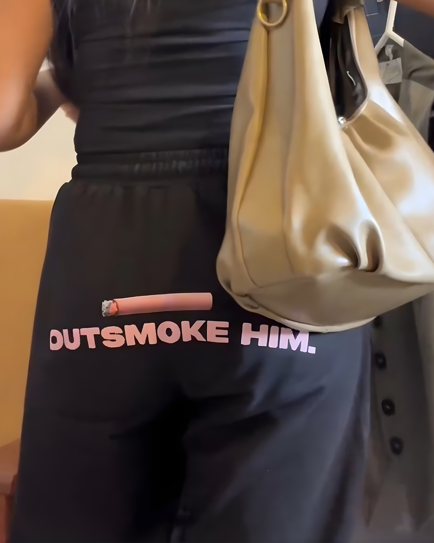 Outsmoke Him - Black Sweatpants