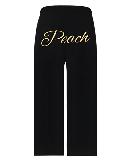 Peach - Black Sweatpants