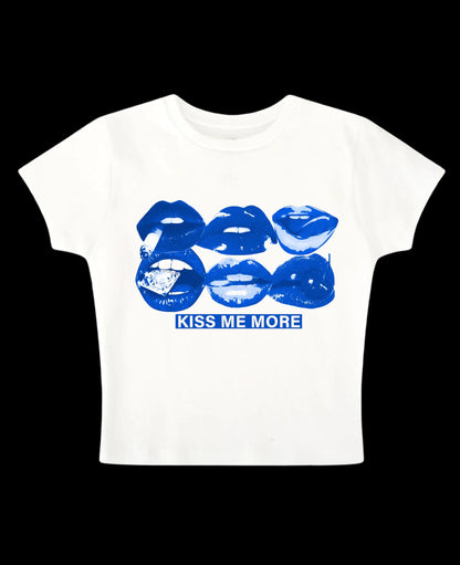 KISS ME MORE BABY TEE (WHITE)