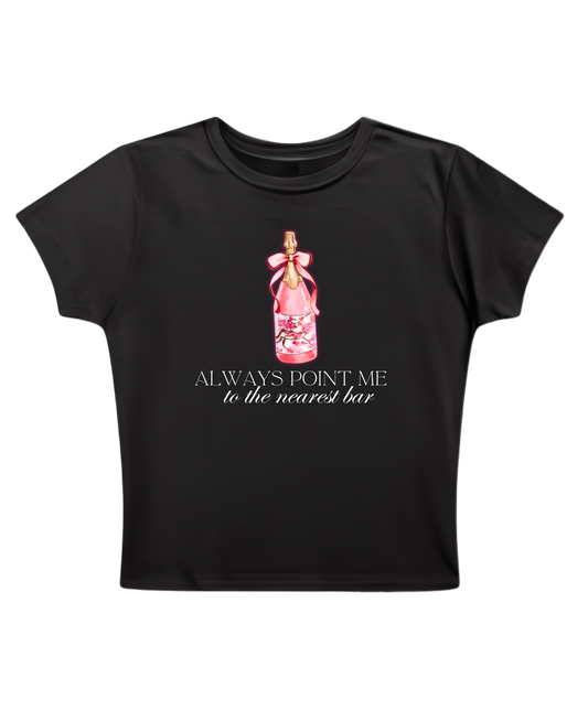 NEAREST BAR BABY TEE (BLACK)