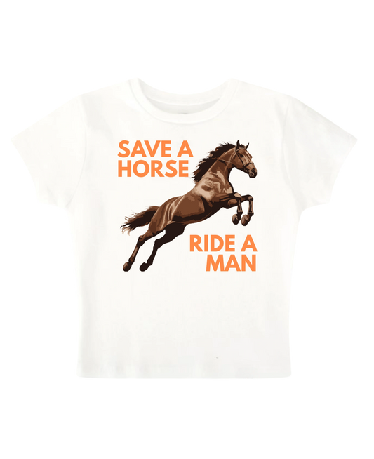 Save A Horse Baby Tee (white)