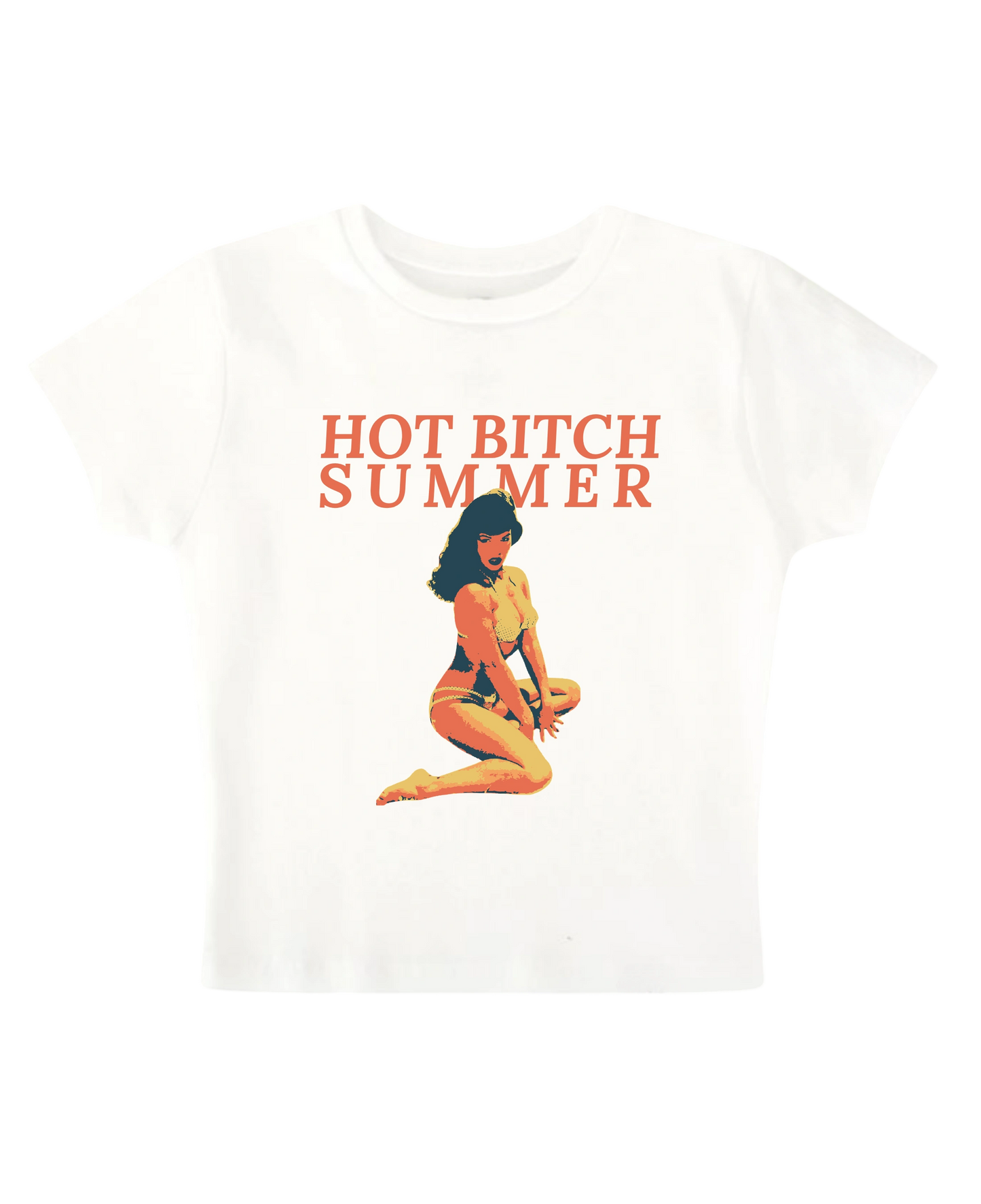 Hot Bitch Summer Baby Tee (white)