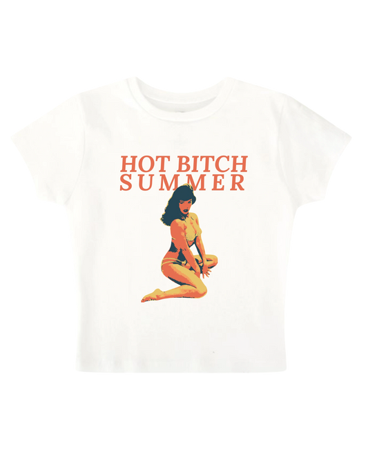 Hot Bitch Summer Baby Tee (white)