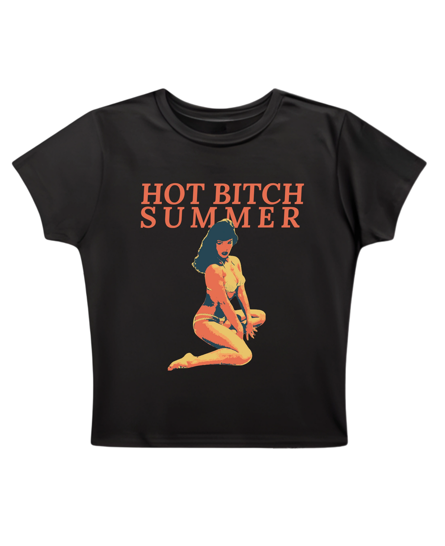 Hot B*tch Summer Baby Tee (black)