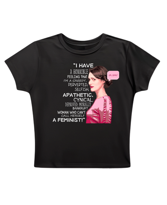 Feminist Baby Tee (black)