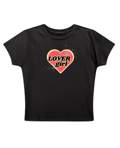 LOVER GIRL BABY TEE (BLACK)