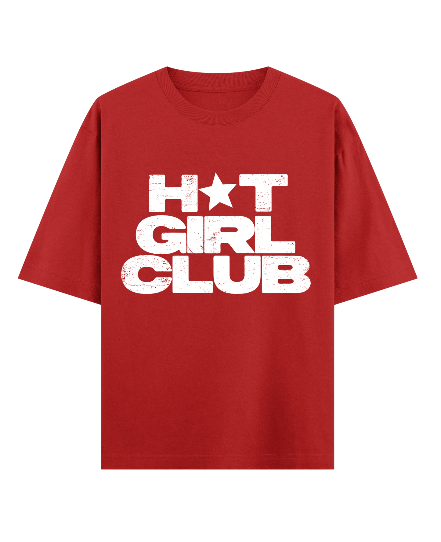 HOT GIRL CLUB OVERSIZED TEE (RED)
