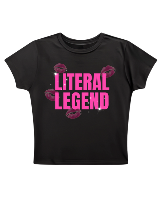 LITERAL LEGEND BABY TEE (BLACK)