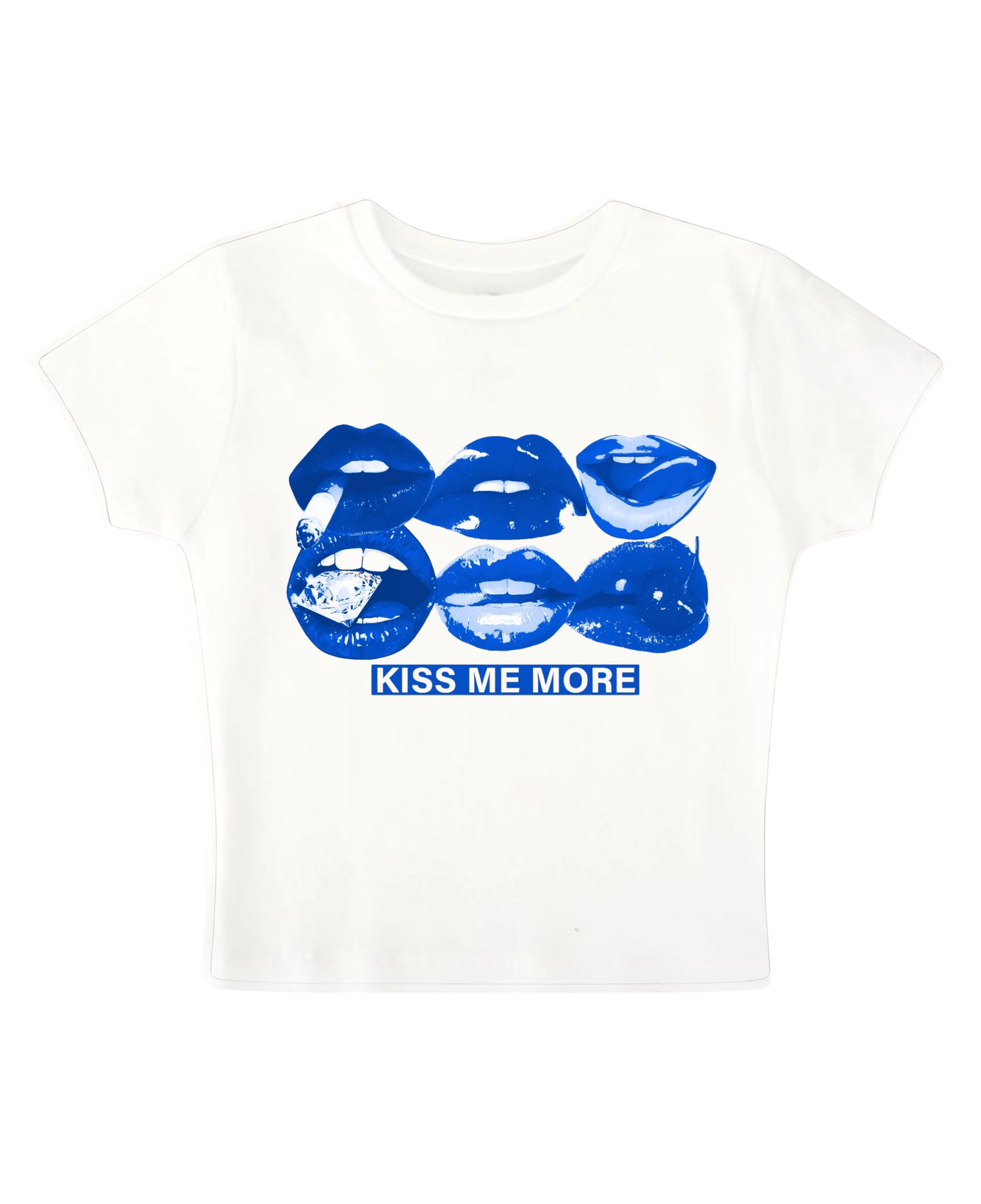 KISS ME MORE BABY TEE (WHITE)