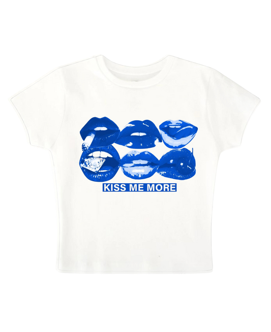 KISS ME MORE BABY TEE (WHITE)