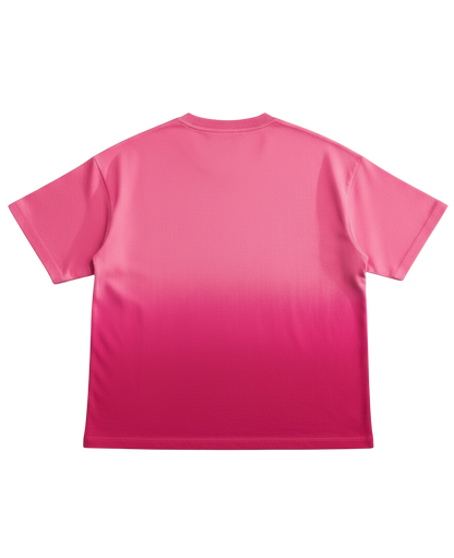 Basic B*tches Hate Me - Pink Sunfade Ombré Wash Boxy Fit T-shirt