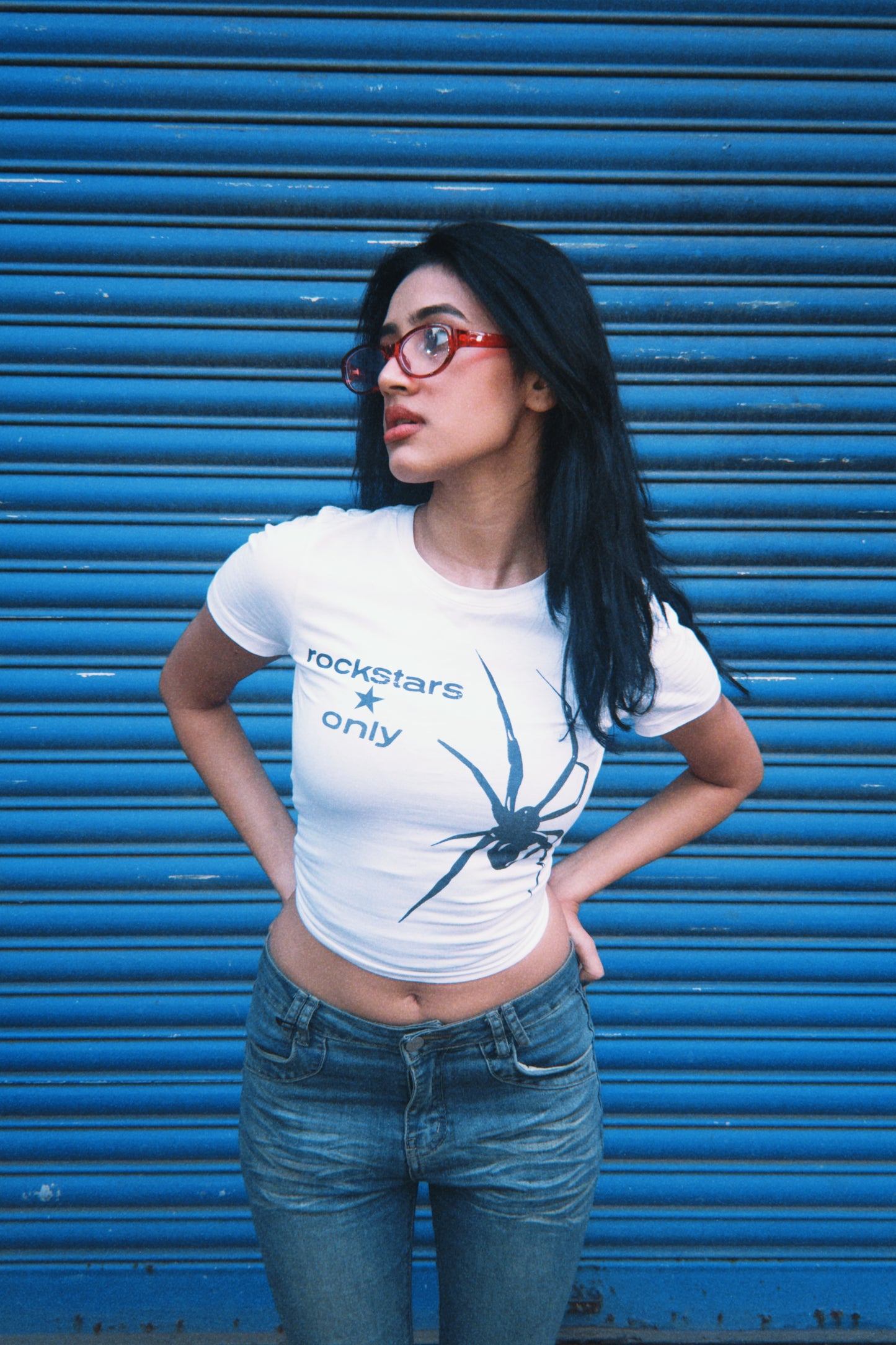 Rockstars Only White Baby Tee