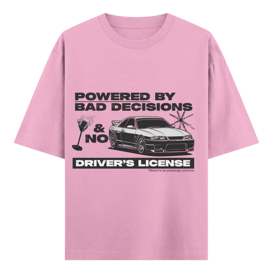 Driver's License - Pink Oversized Tee 100% French Terry