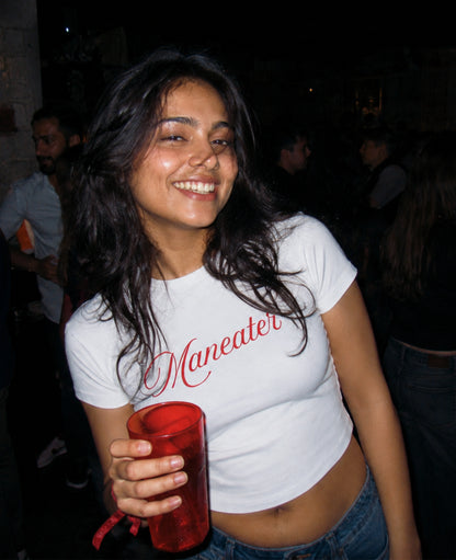 Maneater Baby Tee (White)