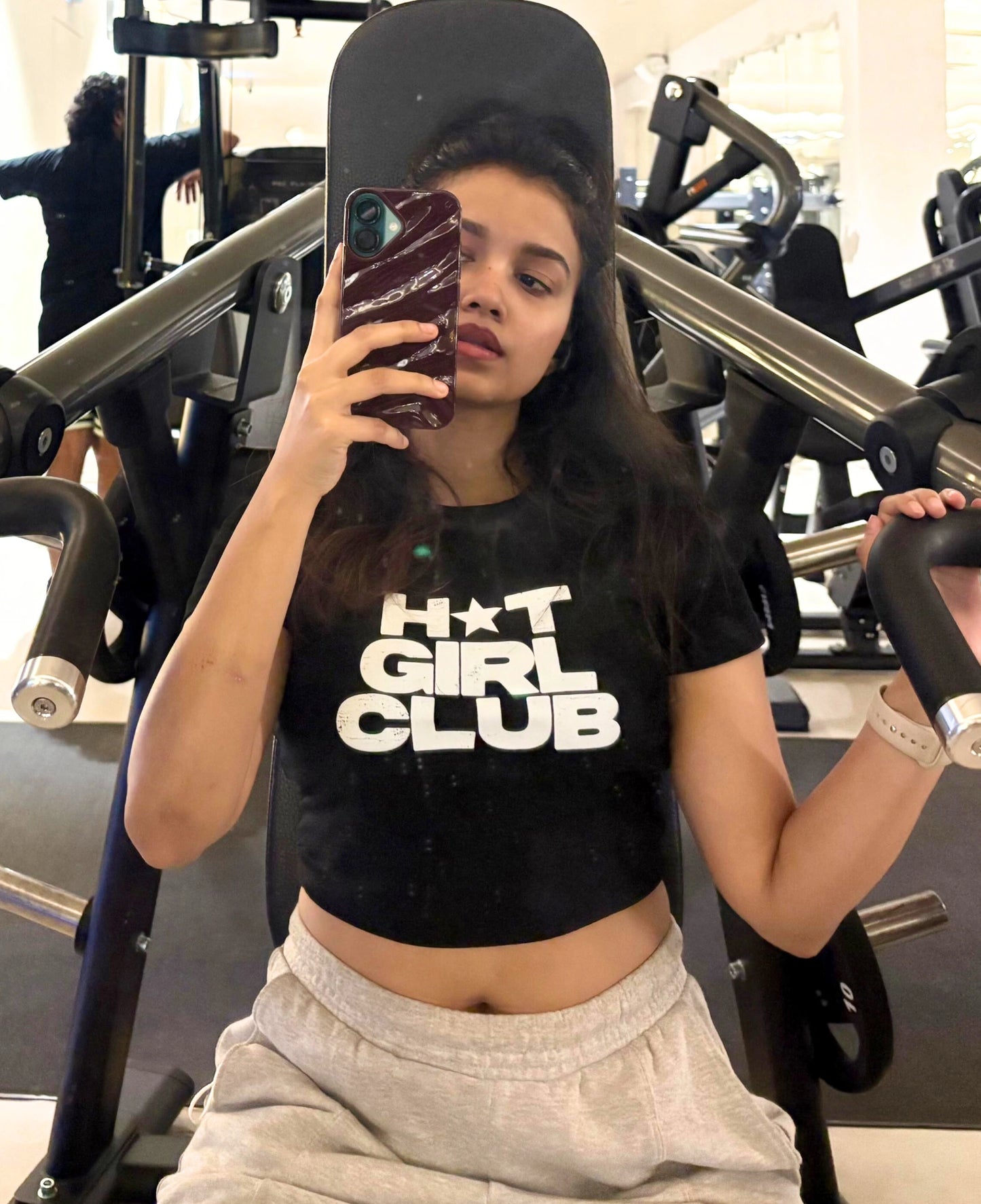 HOT GIRL CLUB - Black Baby Tee