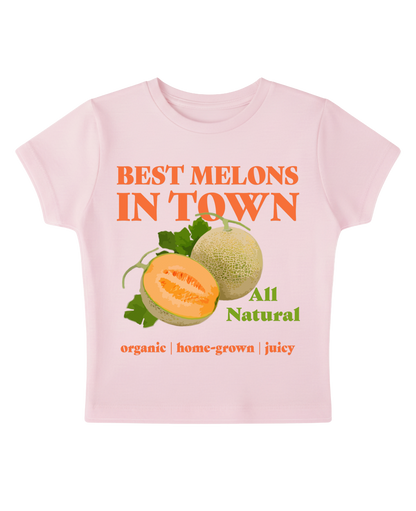 Best Melons In Town - Pink Baby Tee