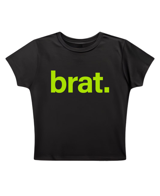 brat. - Black Baby Tee