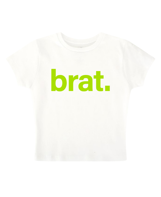 brat. - White Baby Tee