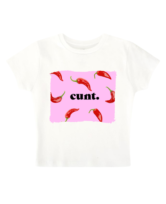 cunt - White Baby Tee