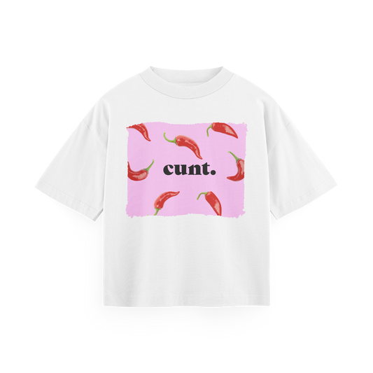 cunt - White Oversized Tee